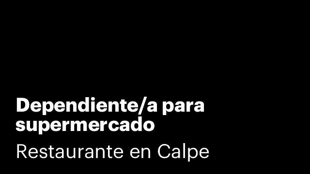 Dependiente/a para supermercado