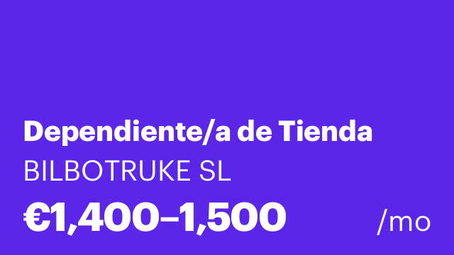 Dependiente/a de Tienda