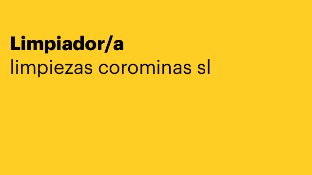 Limpiador/a