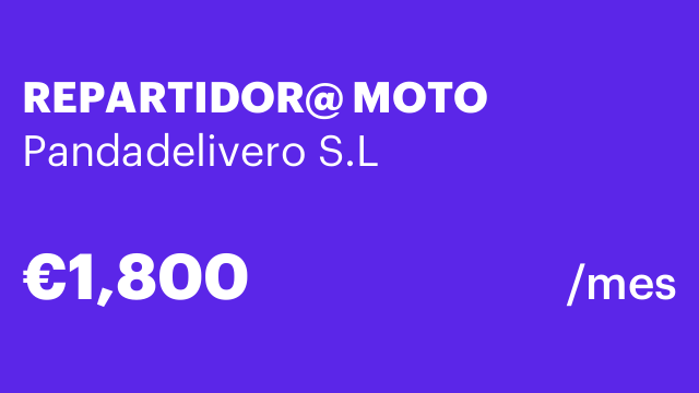 REPARTIDOR@ MOTO