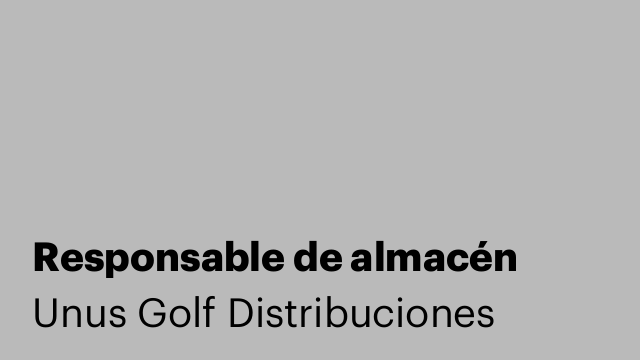 Responsable de almacén