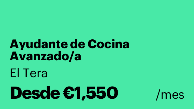 Ayudante de Cocina Avanzado/a