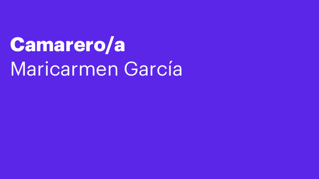 Camarero/a