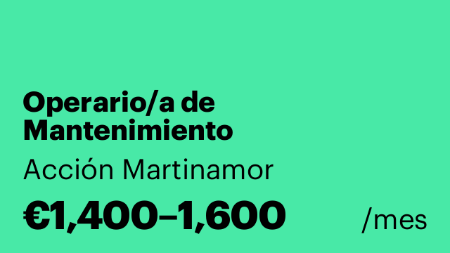 Operario/a de Mantenimiento