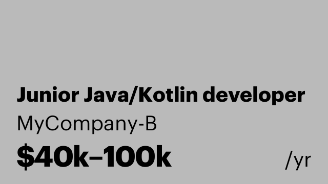 Junior Java/Kotlin developer