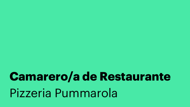 Camarero/a de Restaurante