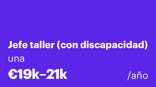 Jefe taller (con discapacidad)