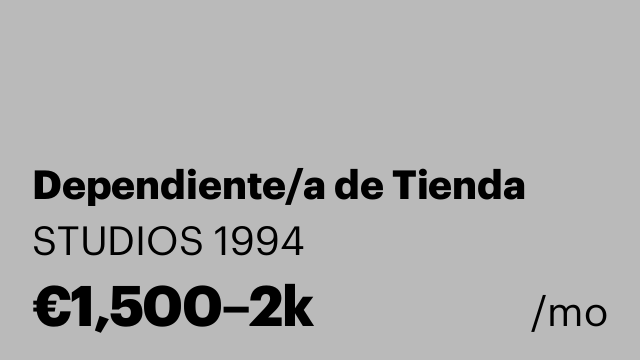 Dependiente/a de Tienda