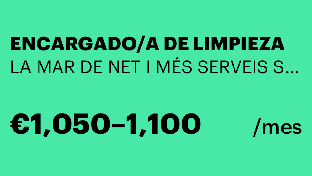 ENCARGADO/A DE LIMPIEZA