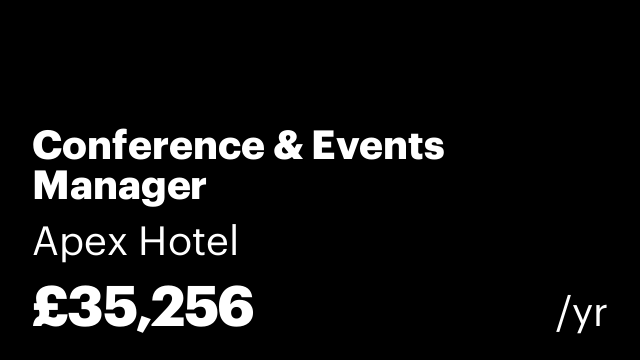Conference & Events Manager