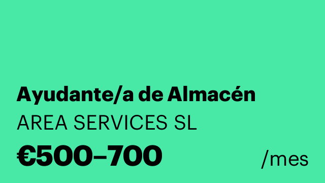 Ayudante/a de Almacén