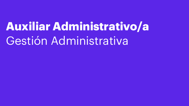 Auxiliar Administrativo/a