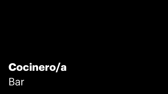 Cocinero/a