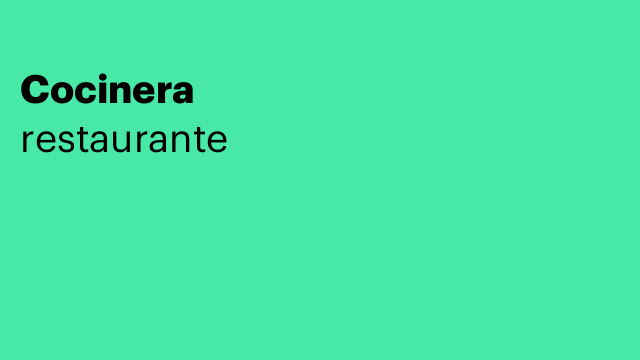 Cocinera