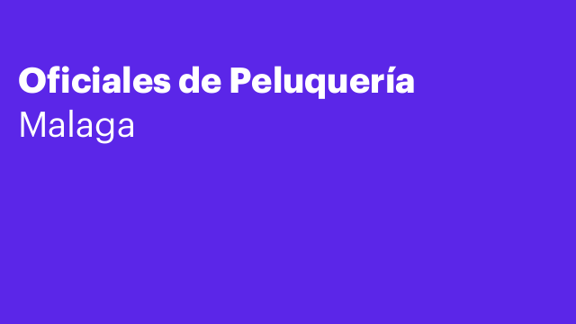 Oficiales de Peluquería