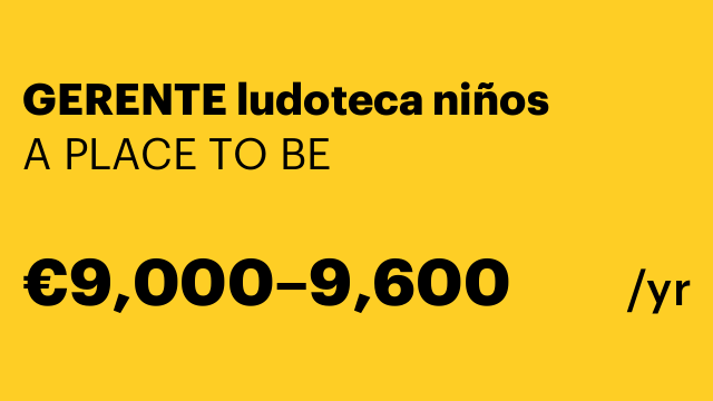 GERENTE ludoteca niños