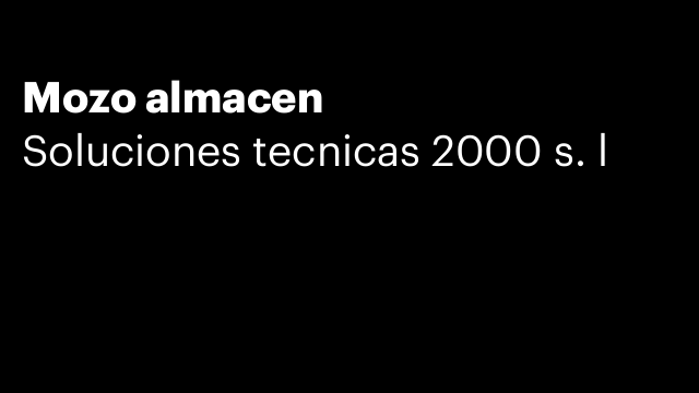 Mozo almacen