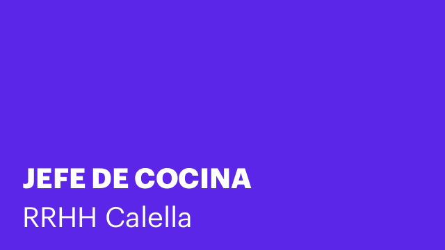 JEFE DE COCINA