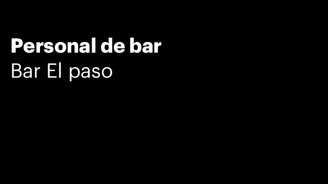 Personal de bar
