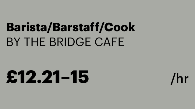 Barista/Barstaff/Cook