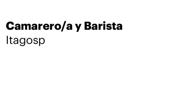 Camarero/a y Barista