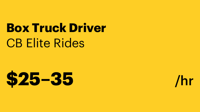 Box Truck Driver