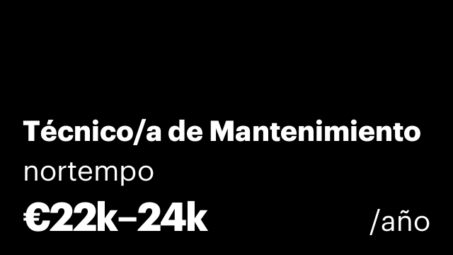 Técnico/a de Mantenimiento