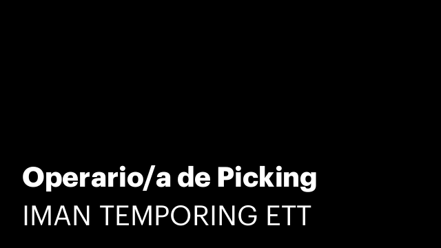 Operario/a de Picking