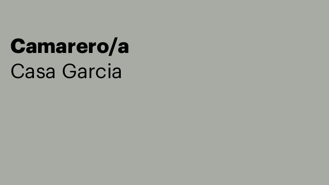 Camarero/a