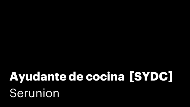 Ayudante de cocina  [SYDC]