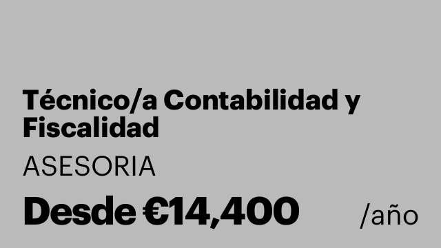 Técnico/a Contabilidad y Fiscalidad