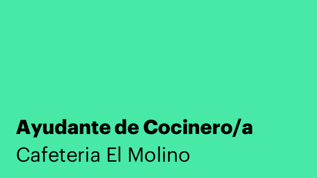 Ayudante de Cocinero/a
