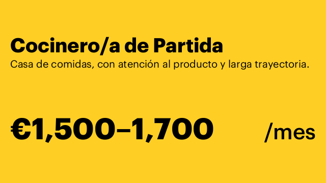 Cocinero/a de Partida