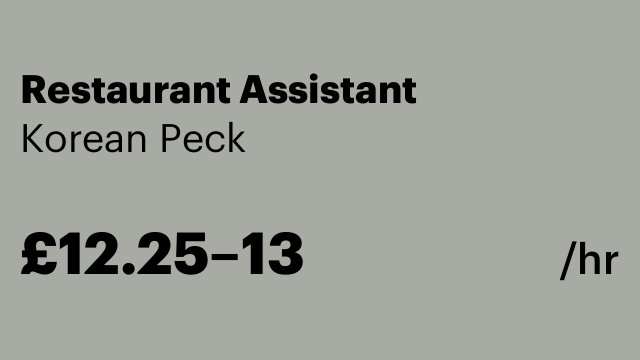 Restaurant Assistant