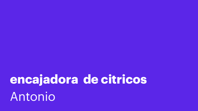 encajadora  de citricos