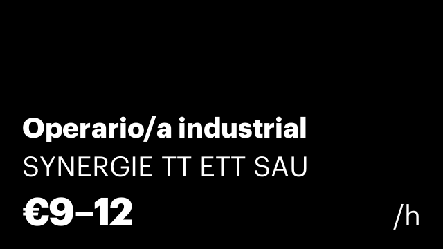 Operario/a industrial
