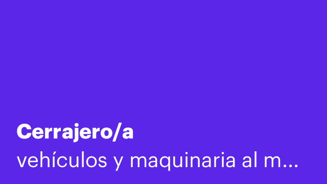 Cerrajero/a