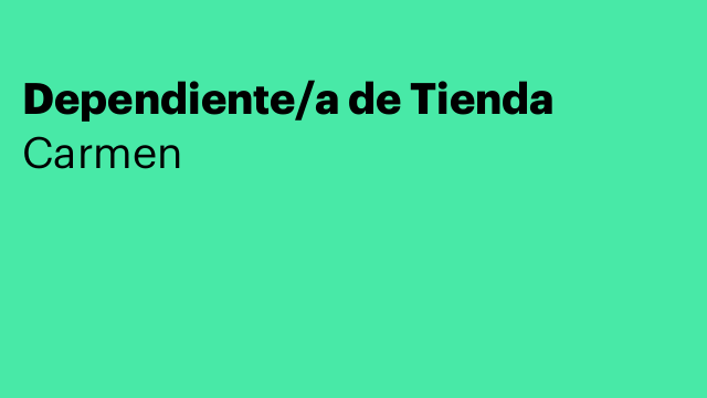 Dependiente/a de Tienda