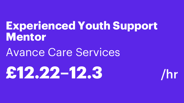 Experienced Youth Support Mentor