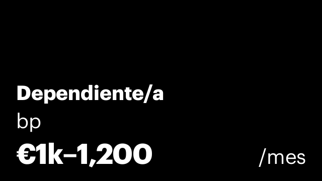 Dependiente/a