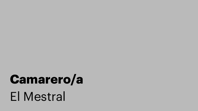 Camarero/a