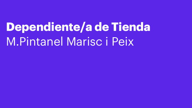 Dependiente/a de Tienda