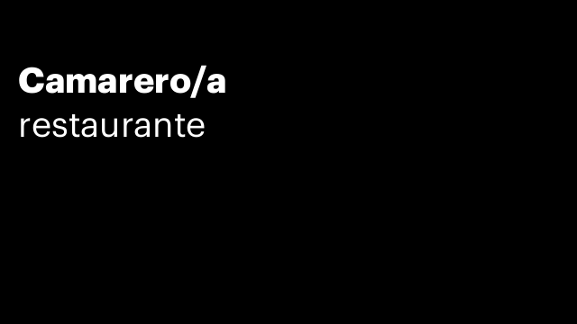 Camarero/a