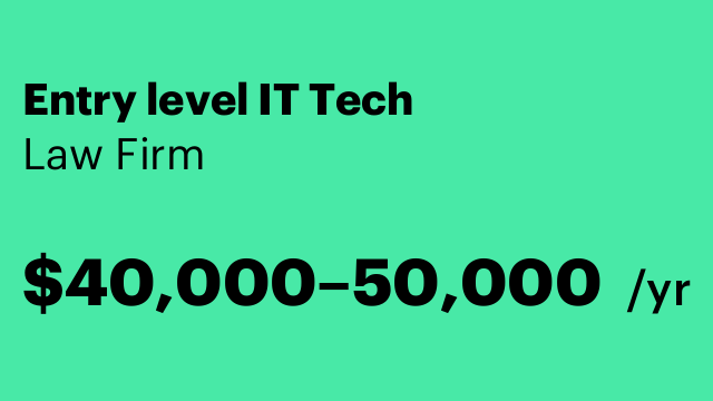Entry level IT Tech