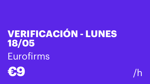 VERIFICACIÓN - LUNES 18/05