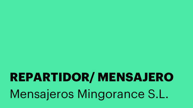 REPARTIDOR/ MENSAJERO