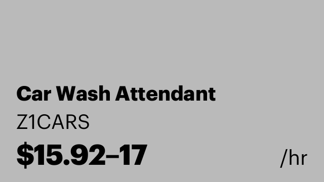 Car Wash Attendant