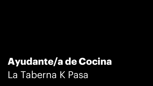 Ayudante/a de Cocina
