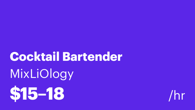 Cocktail Bartender