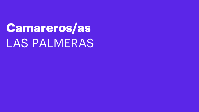Camareros/as